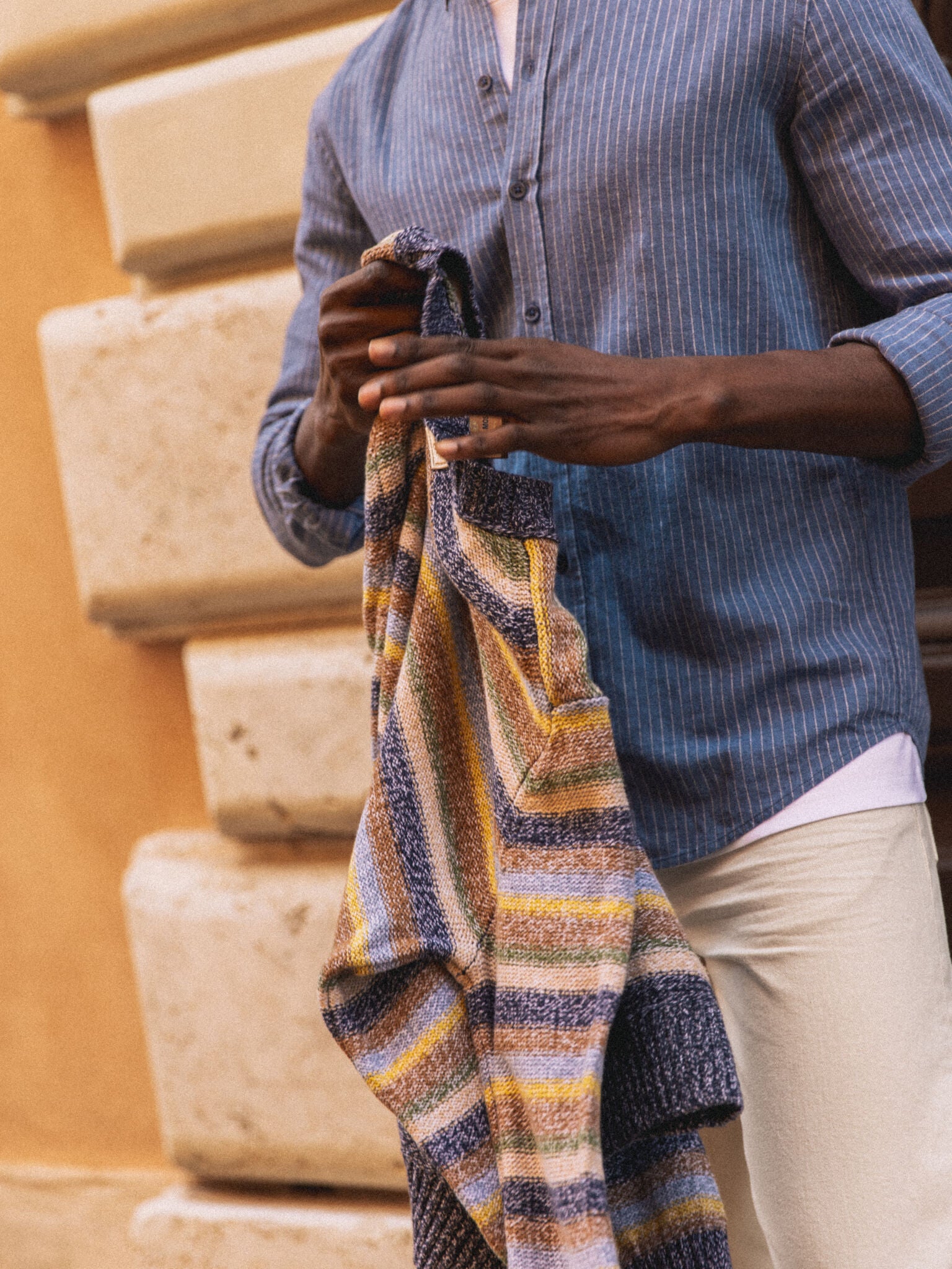 Modelshot / Indigo Blue Melange / Detail